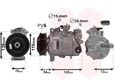 Van Wezel Kompressor, Klimaanlage [Hersteller-Nr. 0600K495] für BMW