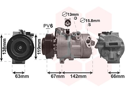 Van Wezel Kompressor, Klimaanlage [Hersteller-Nr. 8300K216] für Kia