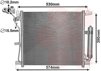 Van Wezel Kondensator, Klimaanlage [Hersteller-Nr. 13005403] für Nissan