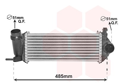 Van Wezel Ladeluftkühler [Hersteller-Nr. 43004615] für Renault, Mercedes-Benz