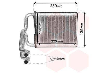 Van Wezel Wärmetauscher, Innenraumheizung [Hersteller-Nr. 82006313] für Hyundai
