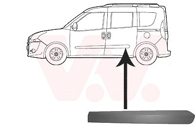 Van Wezel Zier-/Schutzleiste, Tür [Hersteller-Nr. 1638425] für Fiat