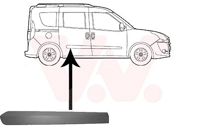 Van Wezel Zier-/Schutzleiste, Tür [Hersteller-Nr. 1638426] für Fiat