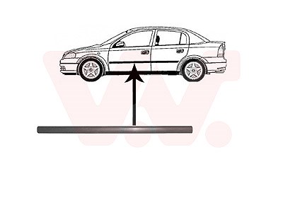 Van Wezel Zier-/Schutzleiste, Tür [Hersteller-Nr. 3742423] für Opel