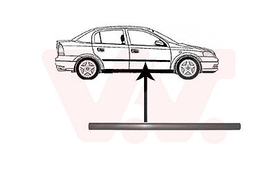Van Wezel Zier-/Schutzleiste, Tür [Hersteller-Nr. 3742424] für Opel