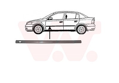 Van Wezel Zier-/Schutzleiste, Tür [Hersteller-Nr. 3742403] für Opel