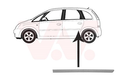 Van Wezel Zier-/Schutzleiste, Tür [Hersteller-Nr. 3781425] für Opel