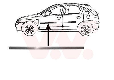 Van Wezel Zier-/Schutzleiste, Tür [Hersteller-Nr. 3777423] für Opel