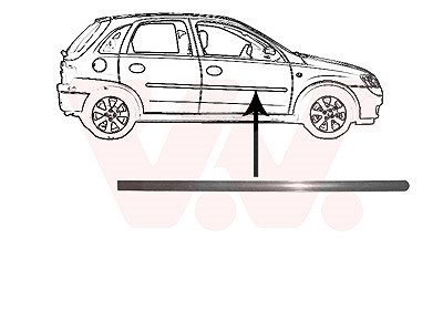 Van Wezel Zier-/Schutzleiste, Tür [Hersteller-Nr. 3777424] für Opel