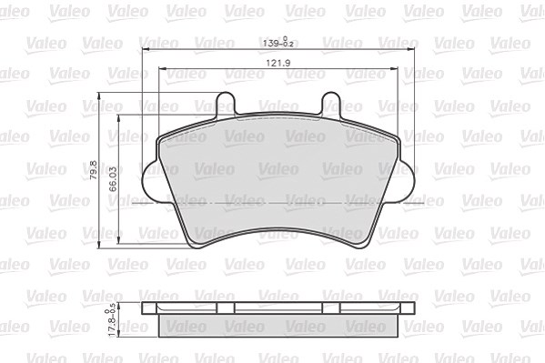 Valeo Bremsbeläge vorne (Satz) [Hersteller-Nr. 872613] für Opel