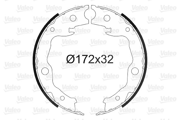 Valeo Bremsbackensatz, Feststellbremse [Hersteller-Nr. 564128] für Toyota