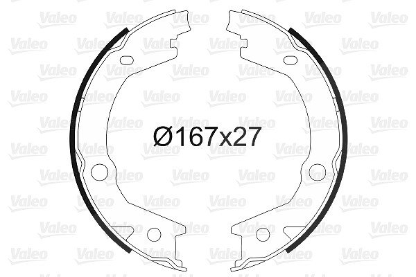 Valeo Bremsbackensatz, Feststellbremse [Hersteller-Nr. 564162] für Hyundai, Kia
