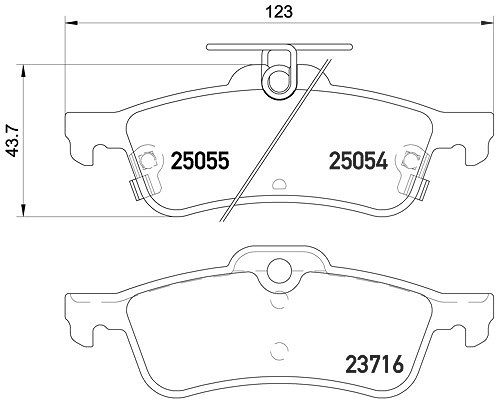 Brembo Bremsbelagsatz, Scheibenbremse [Hersteller-Nr. P28070] für Honda