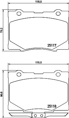 Brembo Bremsbelagsatz, Scheibenbremse [Hersteller-Nr. P28079] für Honda