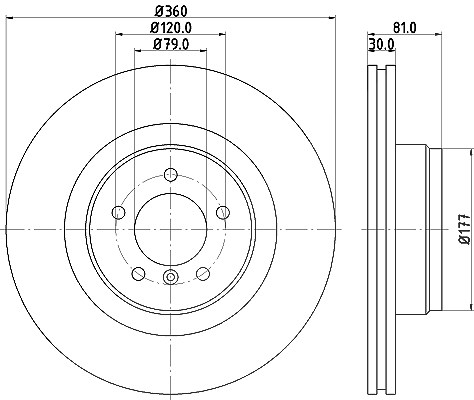 Hella Bremsscheibe [Hersteller-Nr. 8DD355128-981] für Land Rover