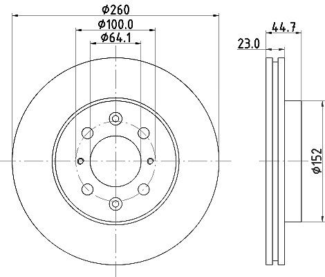 Hella Bremsscheibe [Hersteller-Nr. 8DD355110-321] für Honda