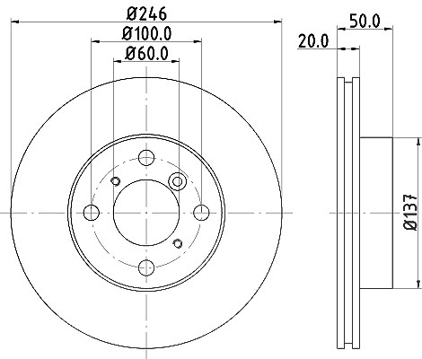 Hella Bremsscheibe [Hersteller-Nr. 8DD355107-391] für Suzuki