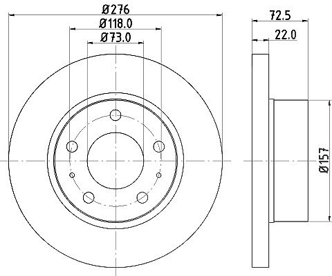Hella Bremsscheibe [Hersteller-Nr. 8DD355107-401] für Iveco
