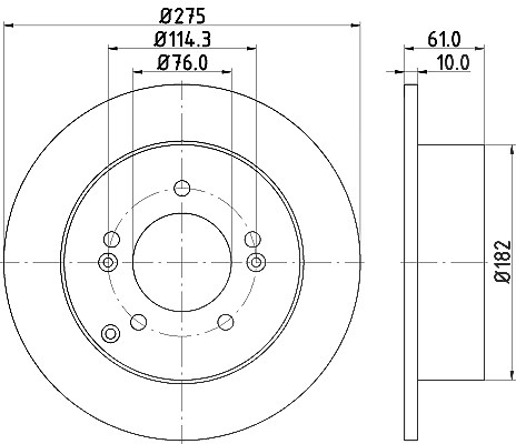 Hella Bremsscheibe [Hersteller-Nr. 8DD355115-991] für Kia