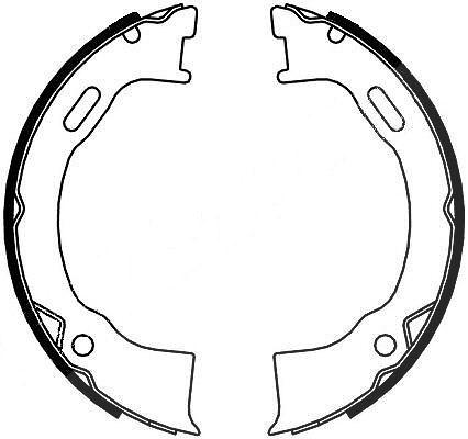 Hella Bremsbackensatz, Feststellbremse [Hersteller-Nr. 8DA355050-161] für Jeep, Ford Usa