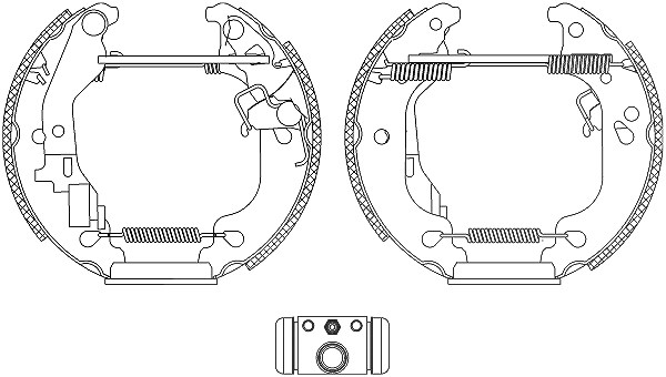 Hella Bremsbackensatz [Hersteller-Nr. 8DB355004-751] für Fiat