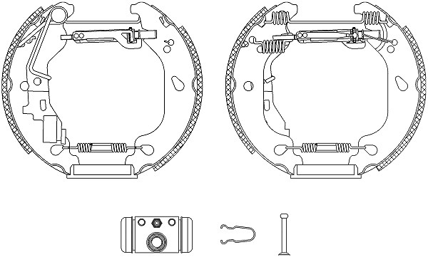 Hella Bremsbackensatz [Hersteller-Nr. 8DB355004-761] für Fiat