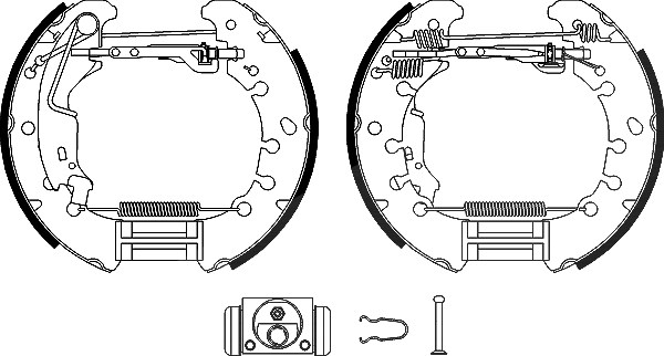 Hella Bremsbackensatz [Hersteller-Nr. 8DB355004-881] für Lancia, Fiat