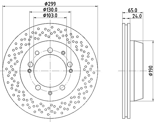Hella Bremsscheibe [Hersteller-Nr. 8DD355104-751] für Porsche