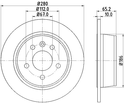 Hella Bremsscheibe [Hersteller-Nr. 8DD355104-541] für Mercedes-Benz