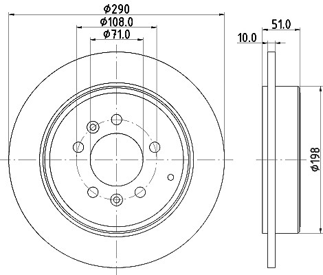 Hella Bremsscheibe [Hersteller-Nr. 8DD355108-431] für Peugeot