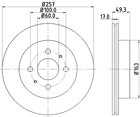 Hella Bremsscheibe [Hersteller-Nr. 8DD355110-971] für Suzuki