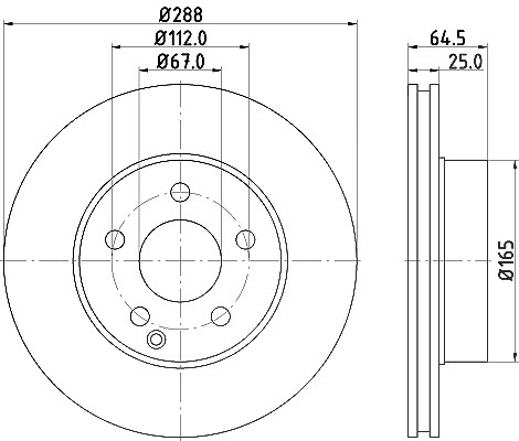 Hella Bremsscheibe [Hersteller-Nr. 8DD355113-861] für Mercedes-Benz