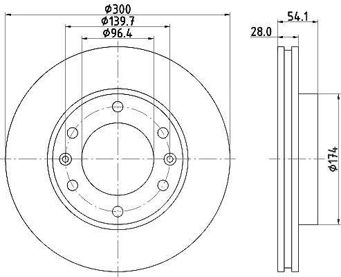 Hella Bremsscheibe [Hersteller-Nr. 8DD355114-341] für Kia