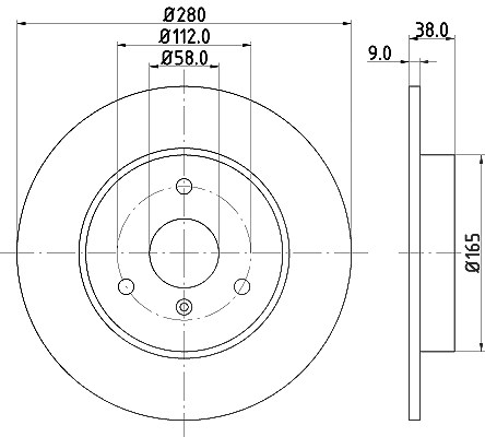 Hella Bremsscheibe [Hersteller-Nr. 8DD355106-601] für Kia, Smart