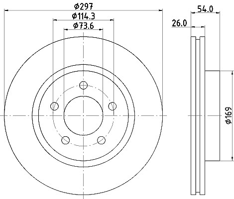 Hella Bremsscheibe [Hersteller-Nr. 8DD355117-221] für Chrysler