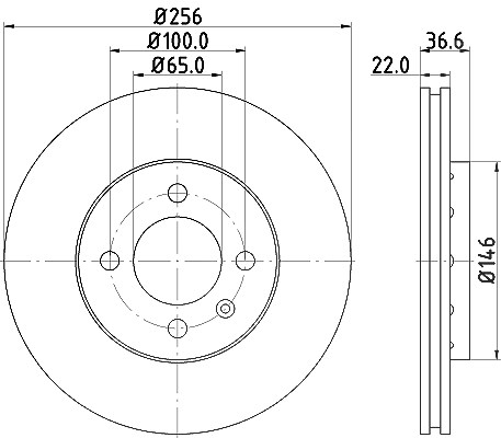 Hella Bremsscheibe [Hersteller-Nr. 8DD355118-261] für Skoda, Seat, VW