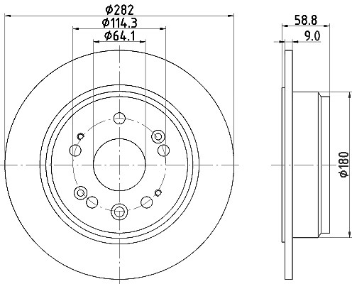 Hella Bremsscheibe [Hersteller-Nr. 8DD355119-031] für Honda