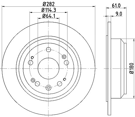 Hella Bremsscheibe [Hersteller-Nr. 8DD355119-041] für Honda