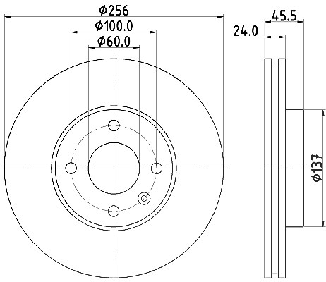 Hella Bremsscheibe [Hersteller-Nr. 8DD355119-351] für Chevrolet
