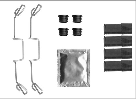 Hella Zubehörsatz, Bremssattel [Hersteller-Nr. 8DZ355205-611] für Seat, VW, Ford