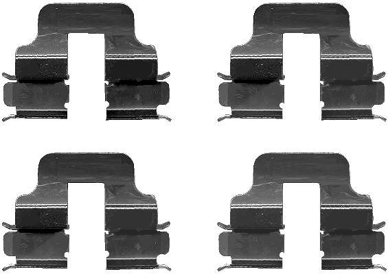 Hella Zubehörsatz, Scheibenbremsbelag [Hersteller-Nr. 8DZ355202-801] für Mercedes-Benz