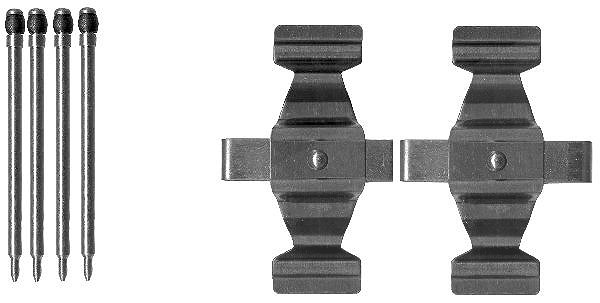 Hella Zubehörsatz, Scheibenbremsbelag [Hersteller-Nr. 8DZ355203-121] für Mercedes-Benz
