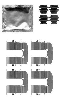 Hella Zubehörsatz, Scheibenbremsbelag [Hersteller-Nr. 8DZ355204-801] für Hyundai