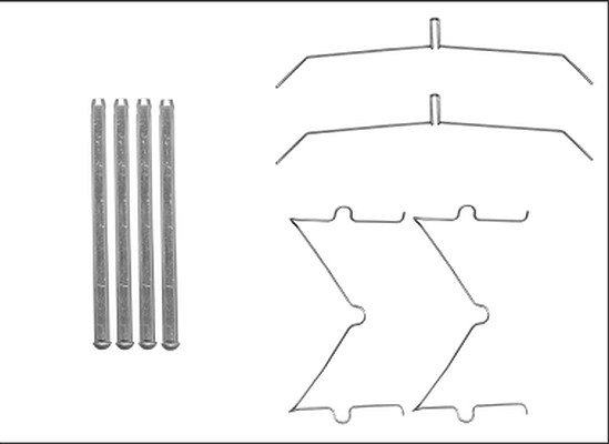 Hella Zubehörsatz, Scheibenbremsbelag [Hersteller-Nr. 8DZ355205-641] für Toyota