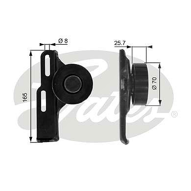 Gates Spannrolle, Keilrippenriemen [Hersteller-Nr. T36035] für Renault