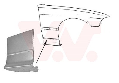 Van Wezel Kotflügel Reparaturblech vorne rechts [Hersteller-Nr. 0642156] für BMW