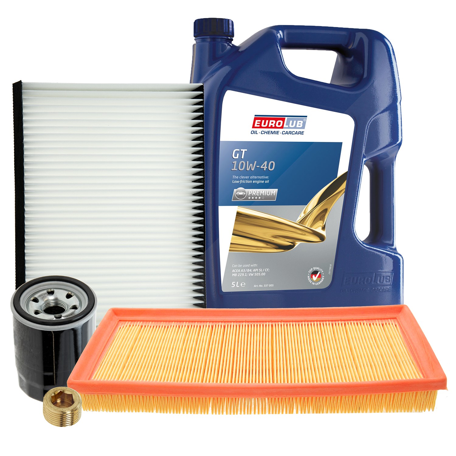 Bestprice Inspektionspaket Filtersatz SET A + 5l ÖL [Hersteller-Nr. 10493719] für Fiat