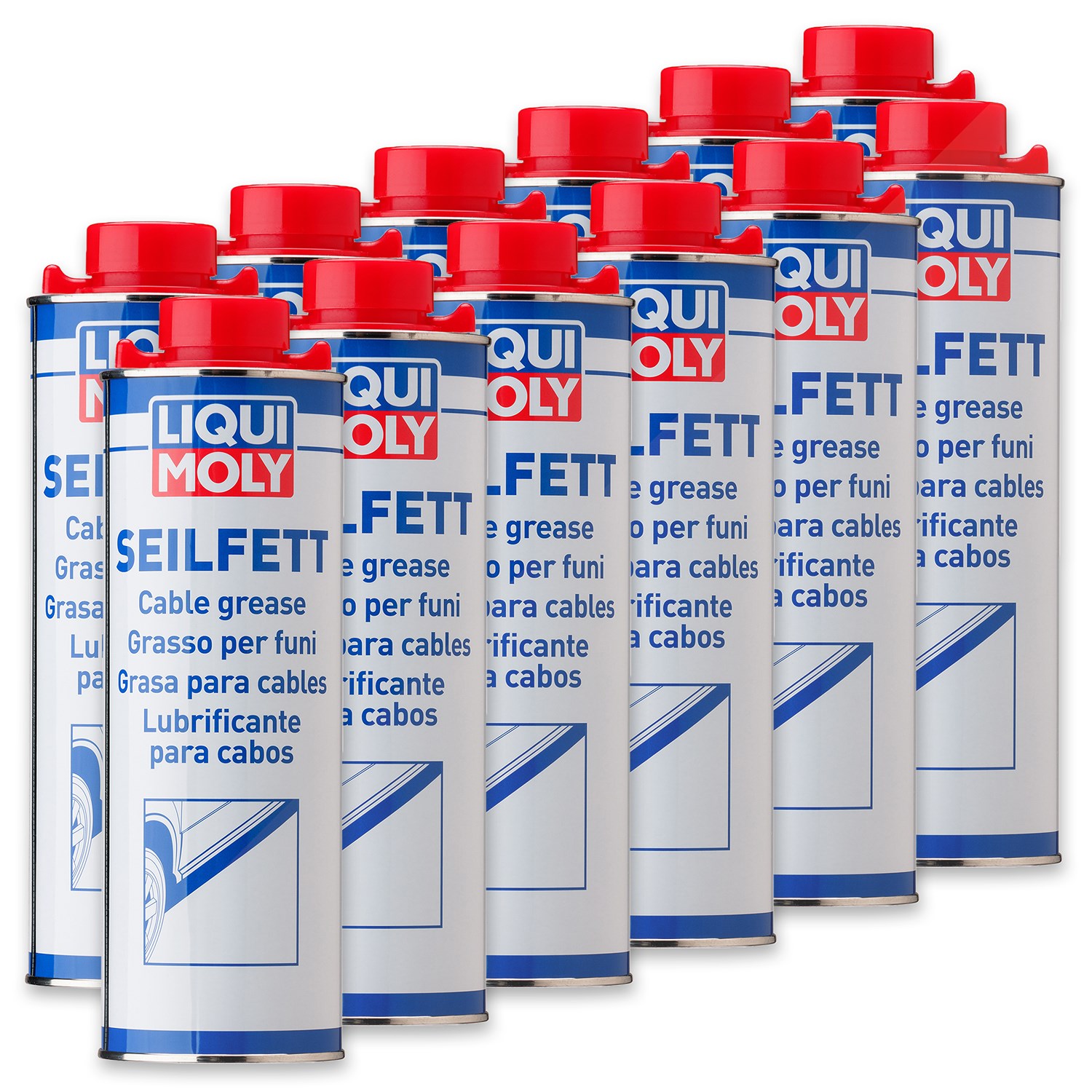 Liqui Moly 12x 1 L Seilfett-Spray [Hersteller-Nr. 6173]