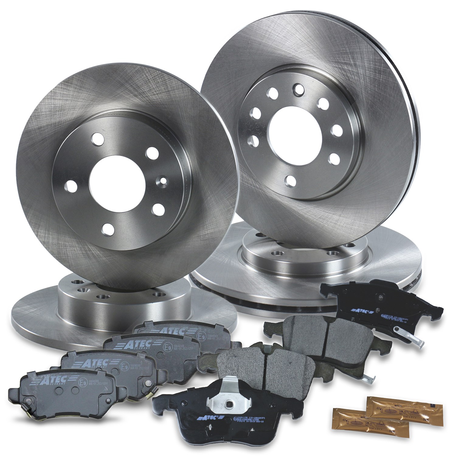 Bestprice Bremsscheiben + Bremsbeläge Vorne + Hinten [Hersteller-Nr. 10603382] für Opel
