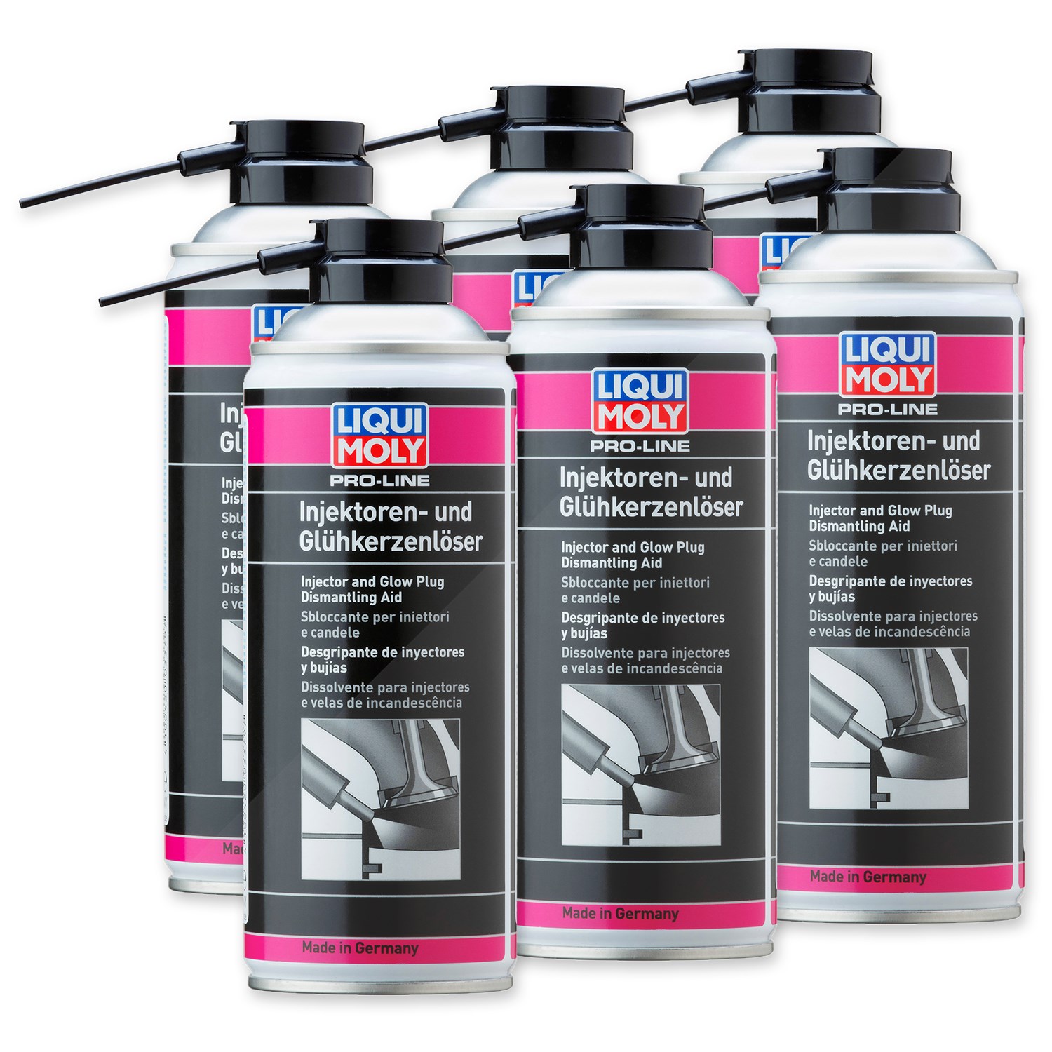 Liqui Moly 6x 400 ml Pro-Line Injektoren- und Glühkerzenlöser [Hersteller-Nr. 3379]